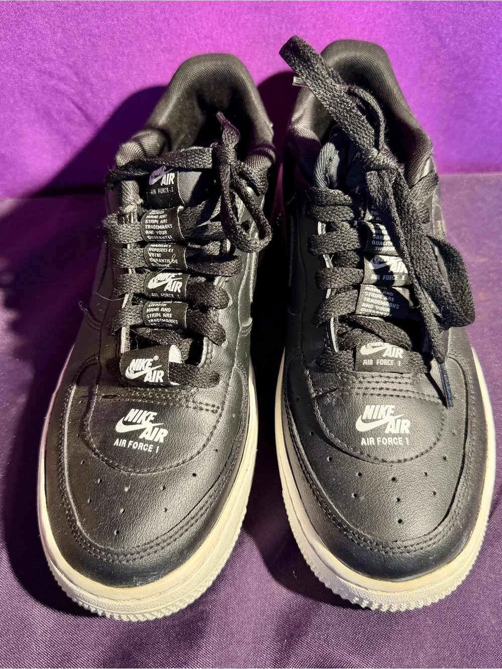 Nike Air Force 1 Black Cj4092-001 Youth size 6Y Low Top